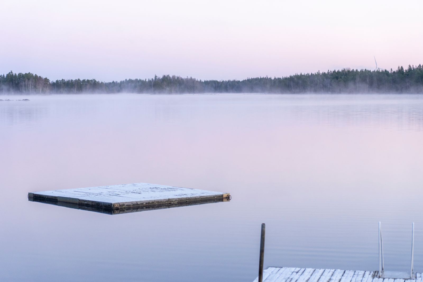 Calm lake in the early morning